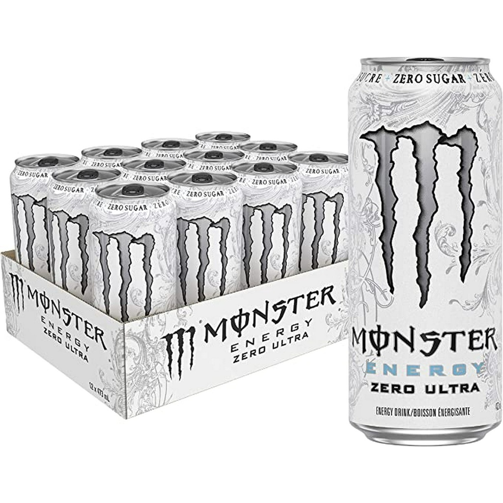 MONSTER ZERO ULTRA 473ml 12CT (CAN) WHITE
