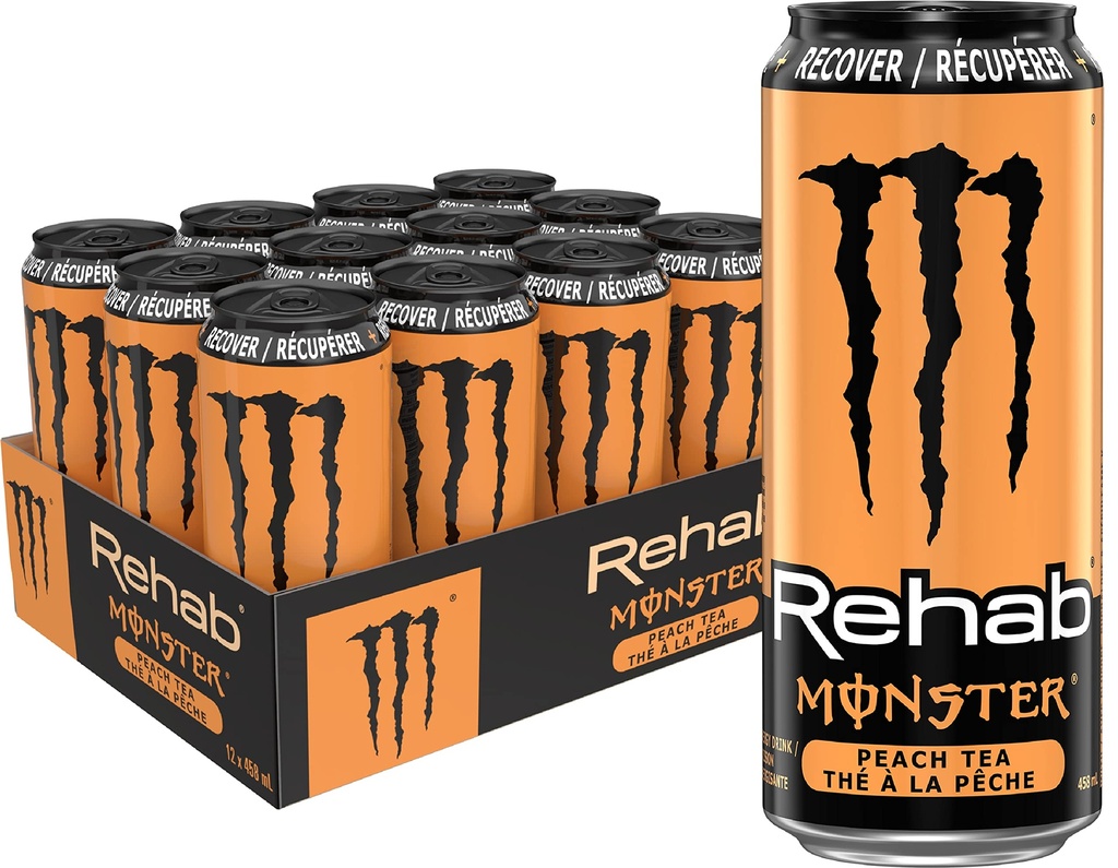MONSTER REHAB PEACH TEA 458ML/12CT