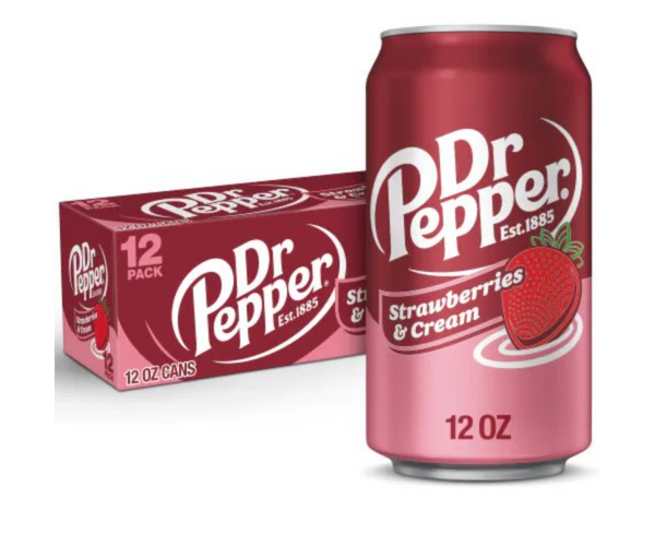 DR PEPPER STRAWB & CREAM CANS 355/12CT