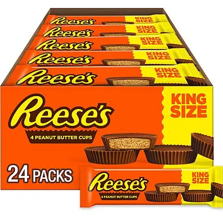 REESE'S PEANUT BUTTER CUPS KING SIZE 24CT (4 CUP)