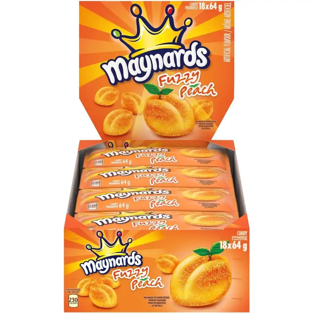 MAYNARDS BOX FUZZY PEACH 64g 18CT