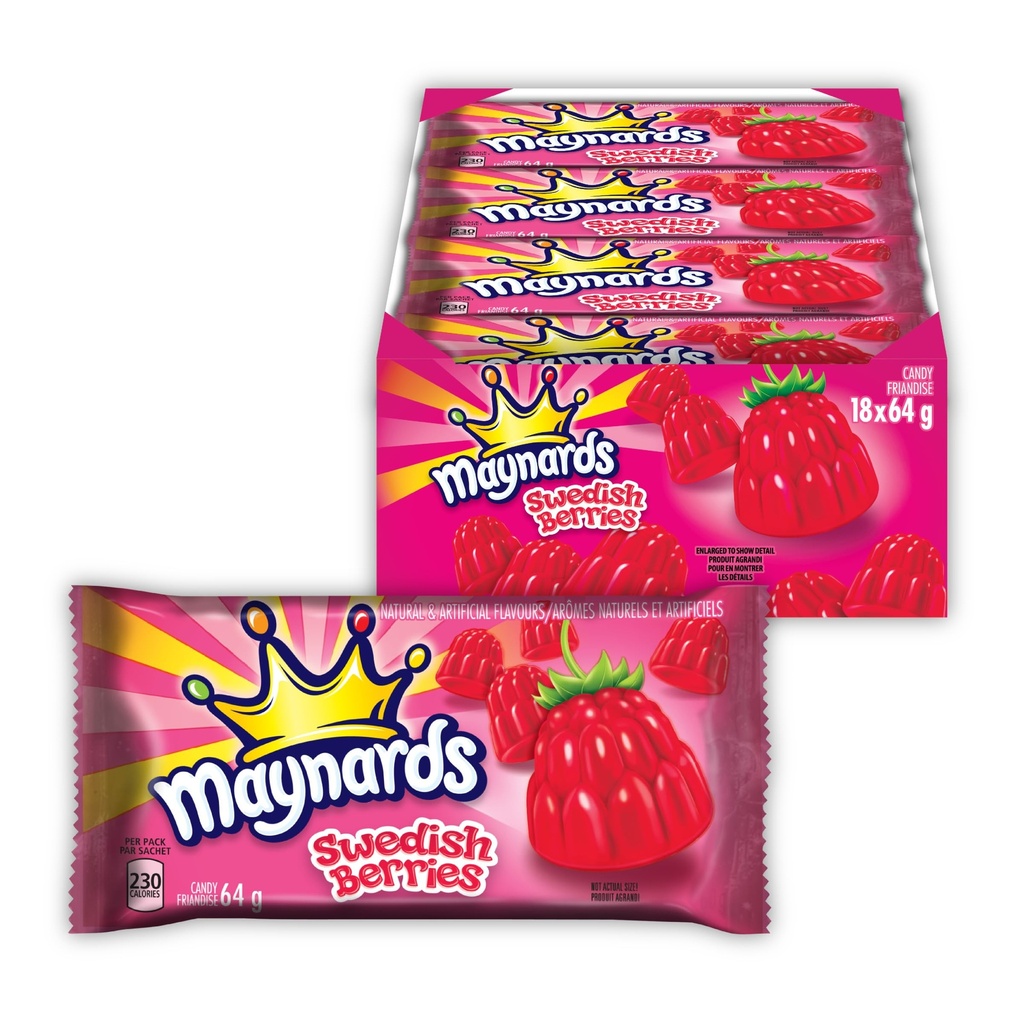 MAYNARDS BOX SWEDISH BERRIES 18CT