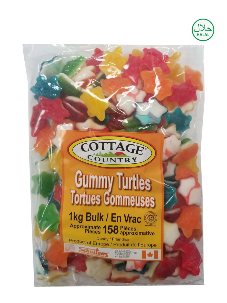 COTTAGE COUNT. GUMMY TURTLES 1kg