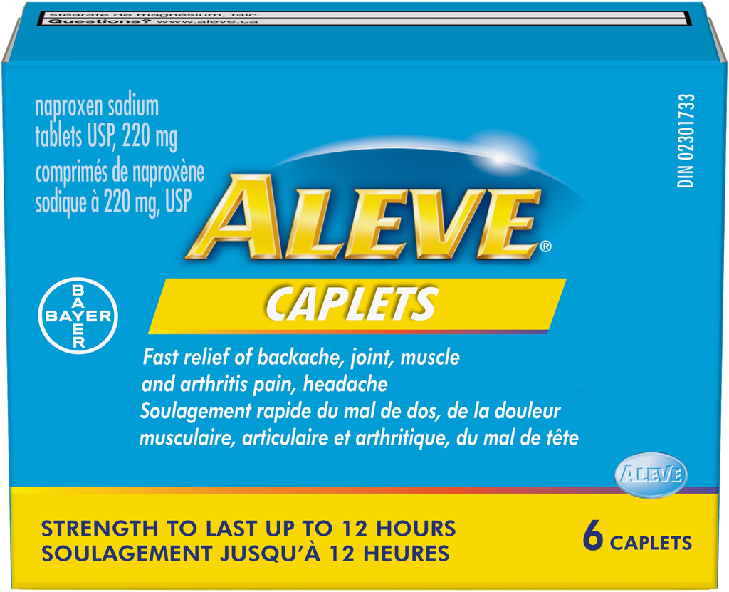 ALEVE CAPLETS NAPROXEN SODIUM 6ct