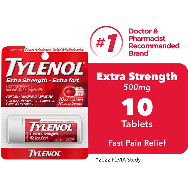 TYLENOL EX STRENGTH  500MG/ 10'S TUBE