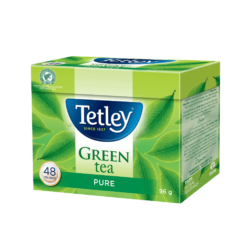 TETLEY PURE GREEN TEA 48BAGS