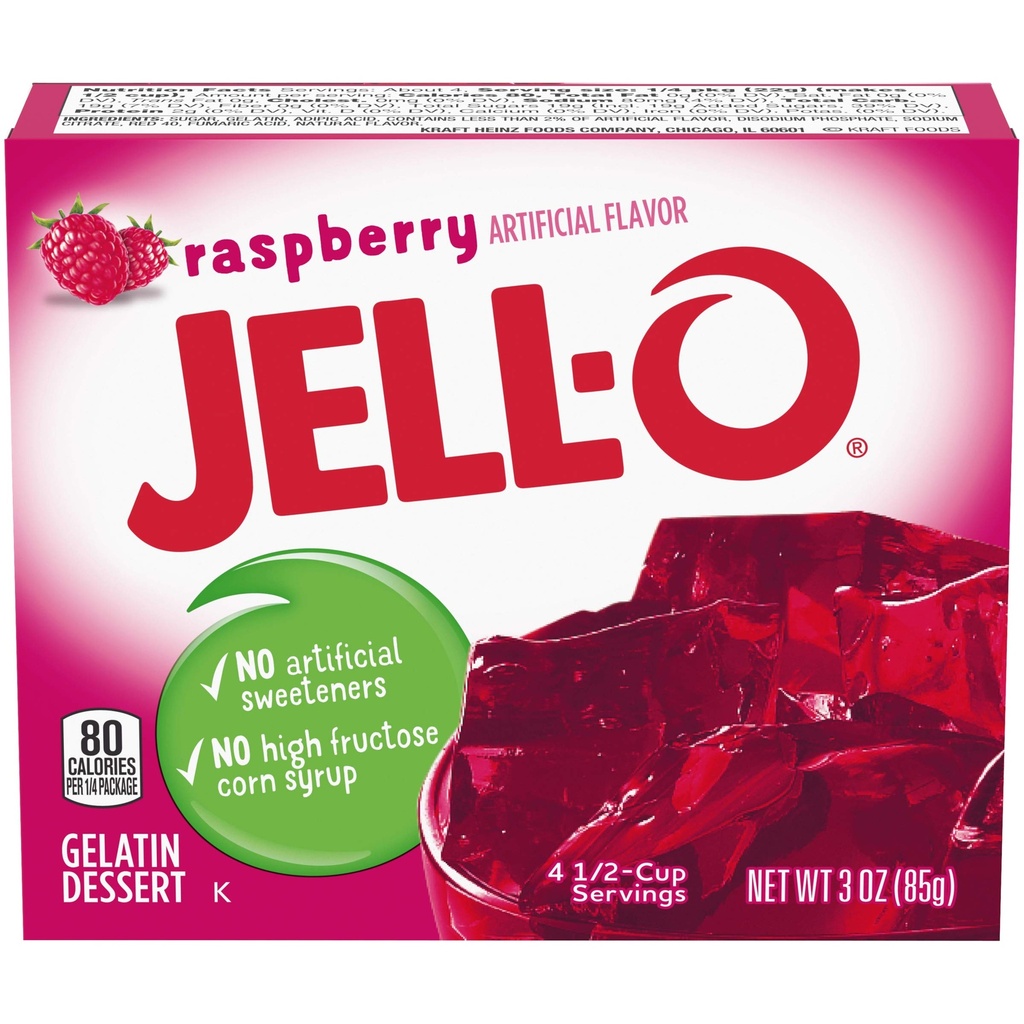 KRAFT JELL-O RASPBERRY 85g