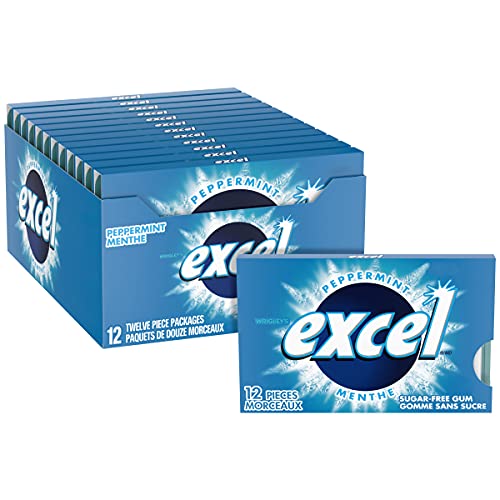 EXCEL PELLET PEPPERMINT GUM 12CT