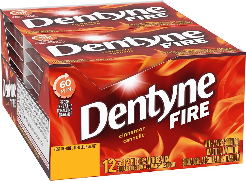 DENTYNE ICE FIRE CINNAMON GUM 12CT