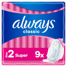 ALWAYS CLASSIC MAXI W/ WINGS/ 9PK