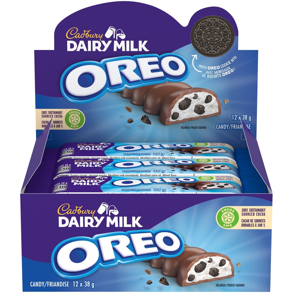 DAIRY MILK OREO BAR 38G/12CT