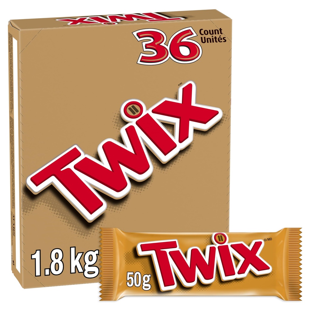 TWIX BAR REGULAR 50G / 36CT