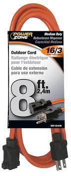 ELECTRICAL EXTENSION CORD W/ 3 OUTLETS/2M