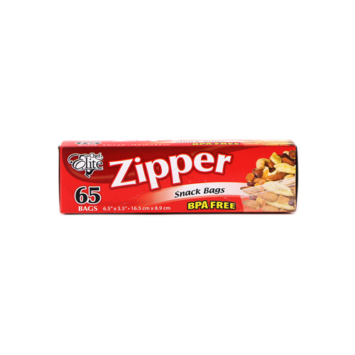 ZIPPER SNACK BAGS 6.5"x3.5" 65 /PK
