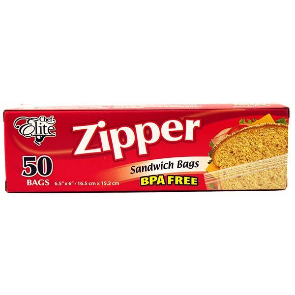 ZIPPER BAGS 6.5"X6" /50PK