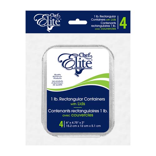 RECTANGULAR CONTAINERS /1lb 4pk
