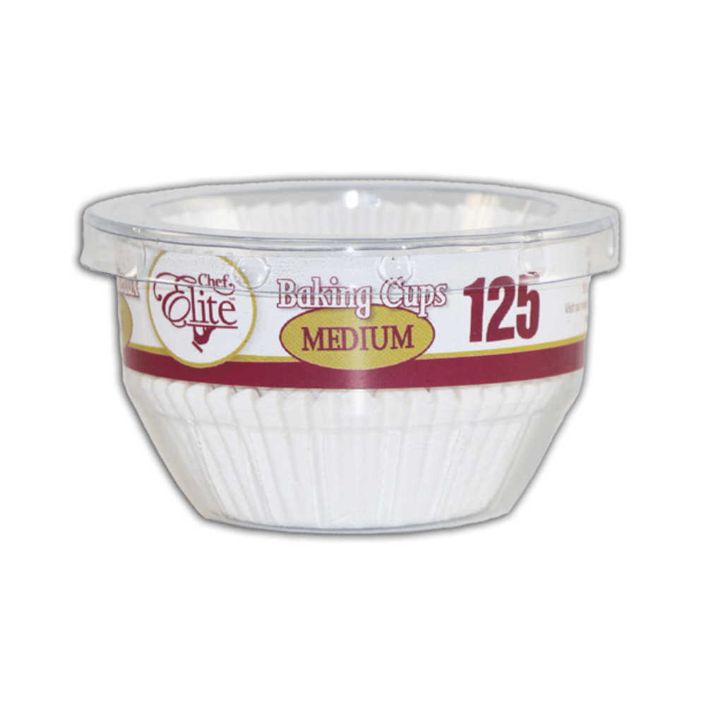 BAKING CUP WHITE MED /125PK