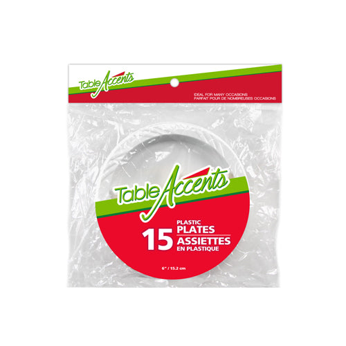 Plastic plates 6" 15pk