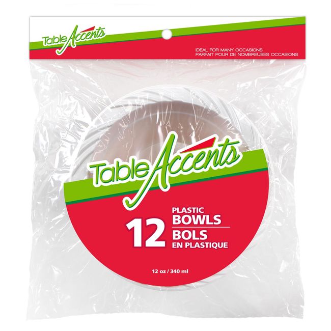 PLASTIC BOWL 12oz 12pk