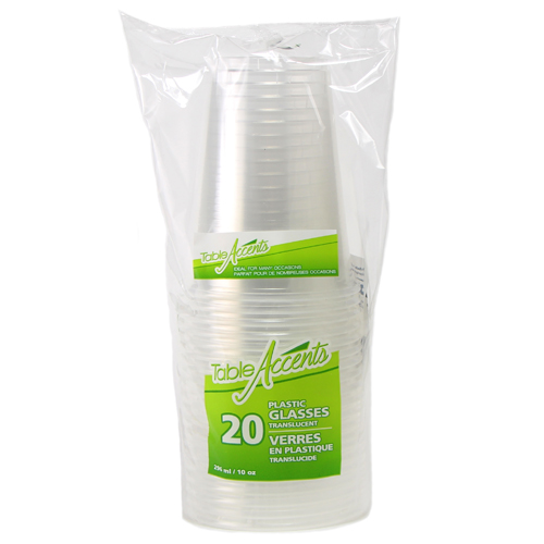 PLASTIC CUPS 10oz  / 20PK