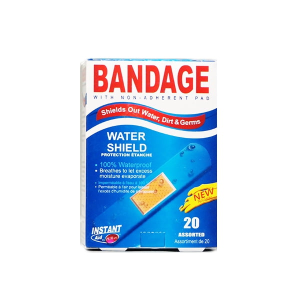 INSTANT AID WATER SHIELD BANDAGE / 20PK