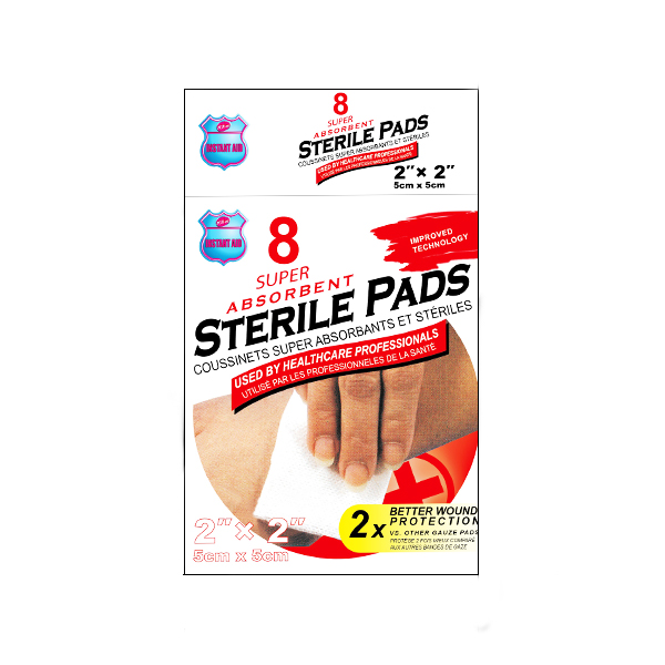 Sterile pads gauze 8/pk