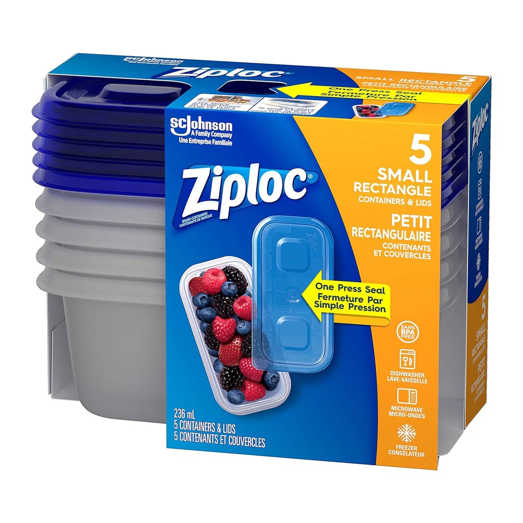 Ziploc fruit containers small 5/pk