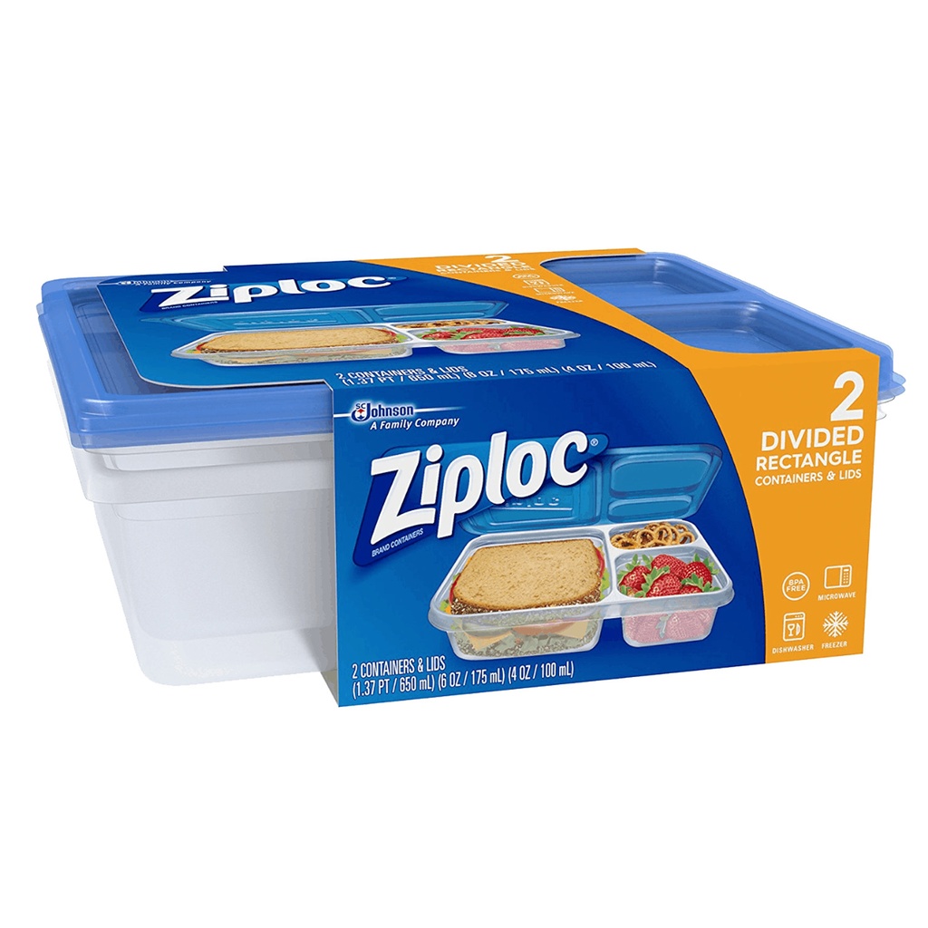 Ziploc lunch containers 2/pk