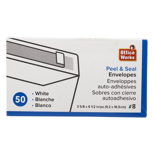 #8 PEEL & SEAL NVELOPE 50pk