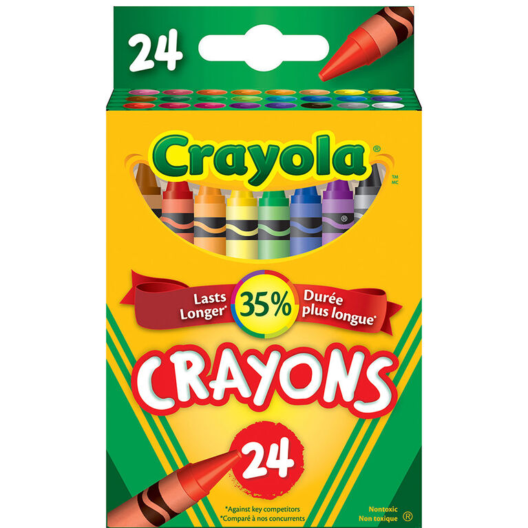 CRAYONS WINDOW BOX /24PK 
