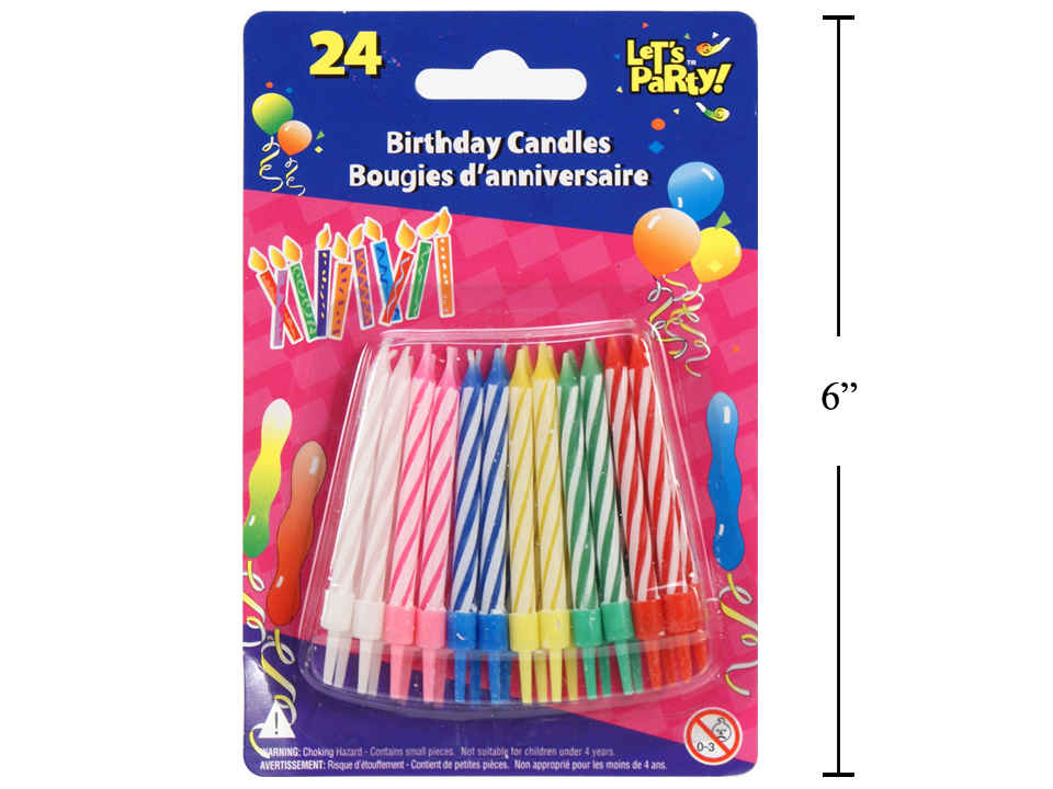 BIRTHDAY CANDLES 24/PK