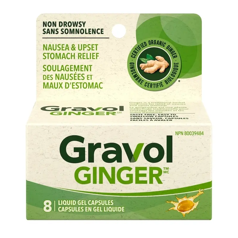 GRAVOL GINGER LIQUID GEL CAPSULES / 8CT
