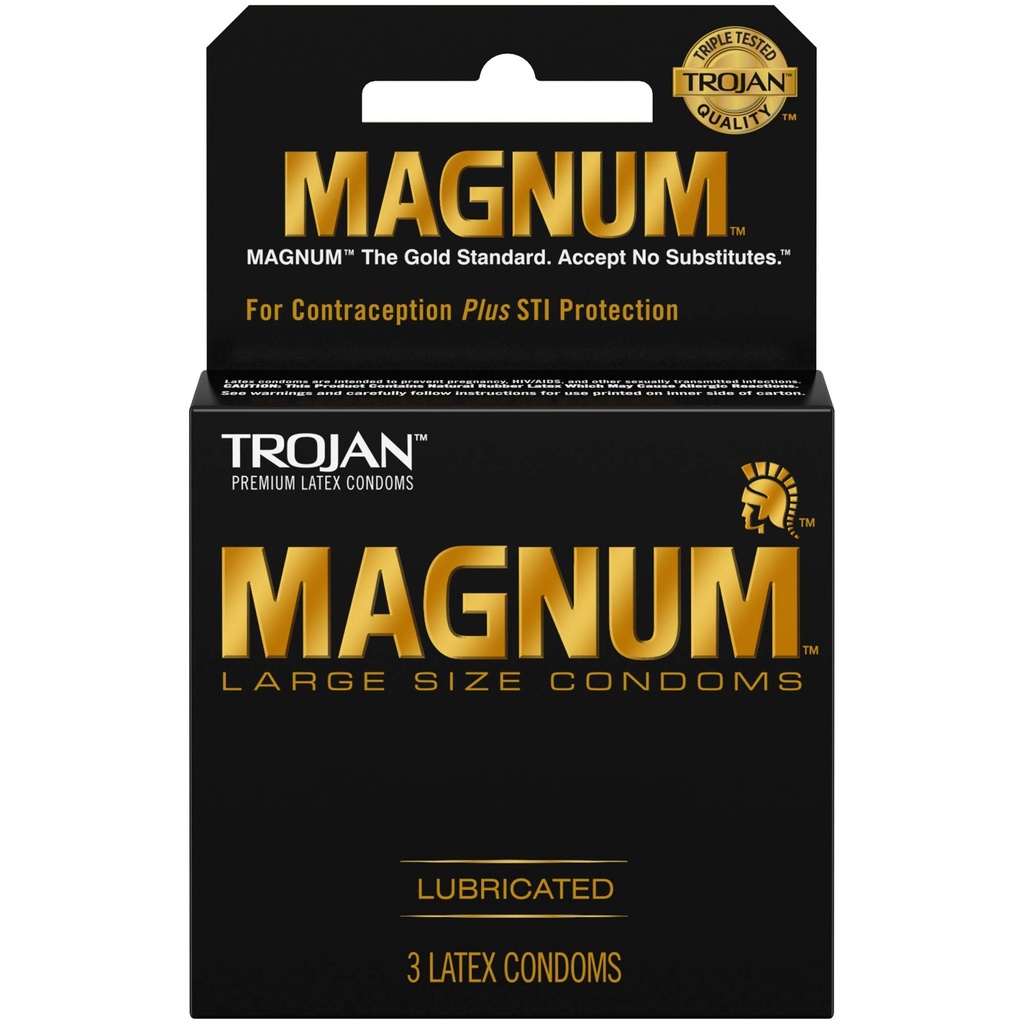 TROJAN MAGUM LARGE LUBRICATED 3PK