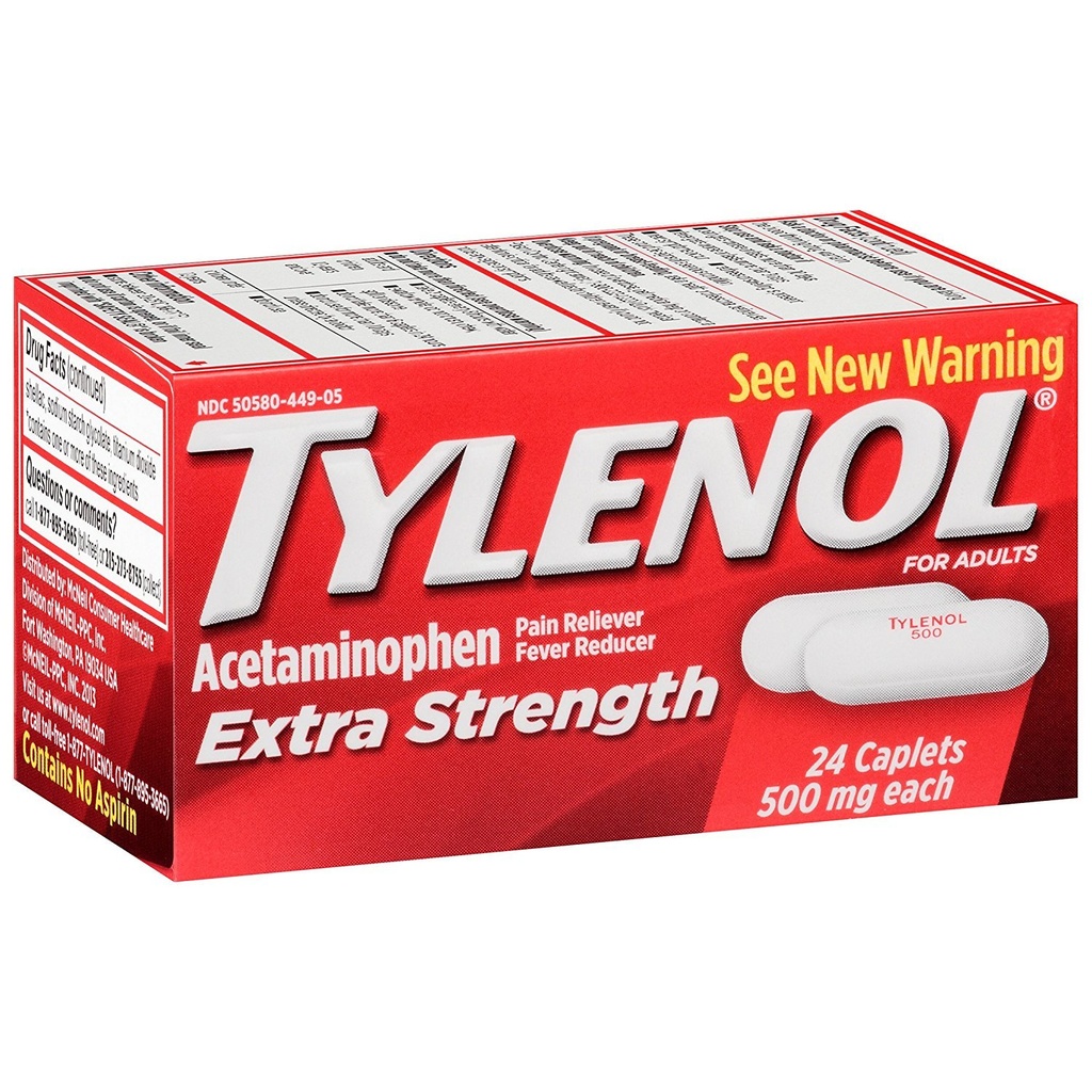 TYLENOL EX ST ACTAMINOPHEN 500MG/24CT