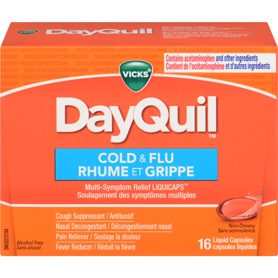 VICKS DAYQUIL COLD & FLUE CAPSULES 16CT