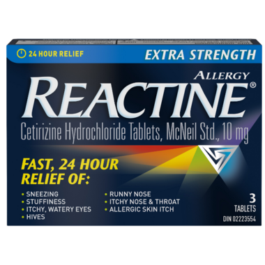 REACTINE EX ST ALLERGY TBLETS 3CT