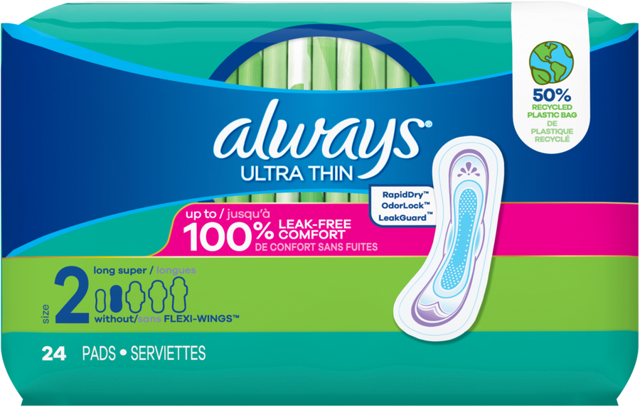 ALWAYS ULTRA THIN LONG PADS 24CT