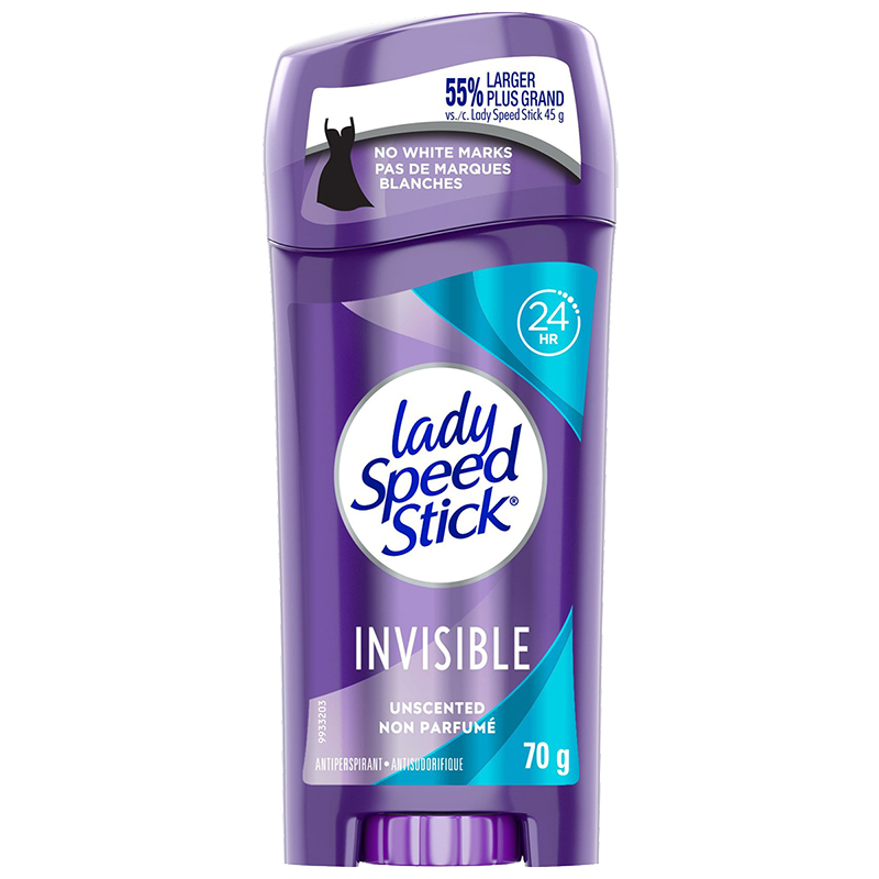 LADY SPEED STICK IVISIBLE UNSCENTED 70G 