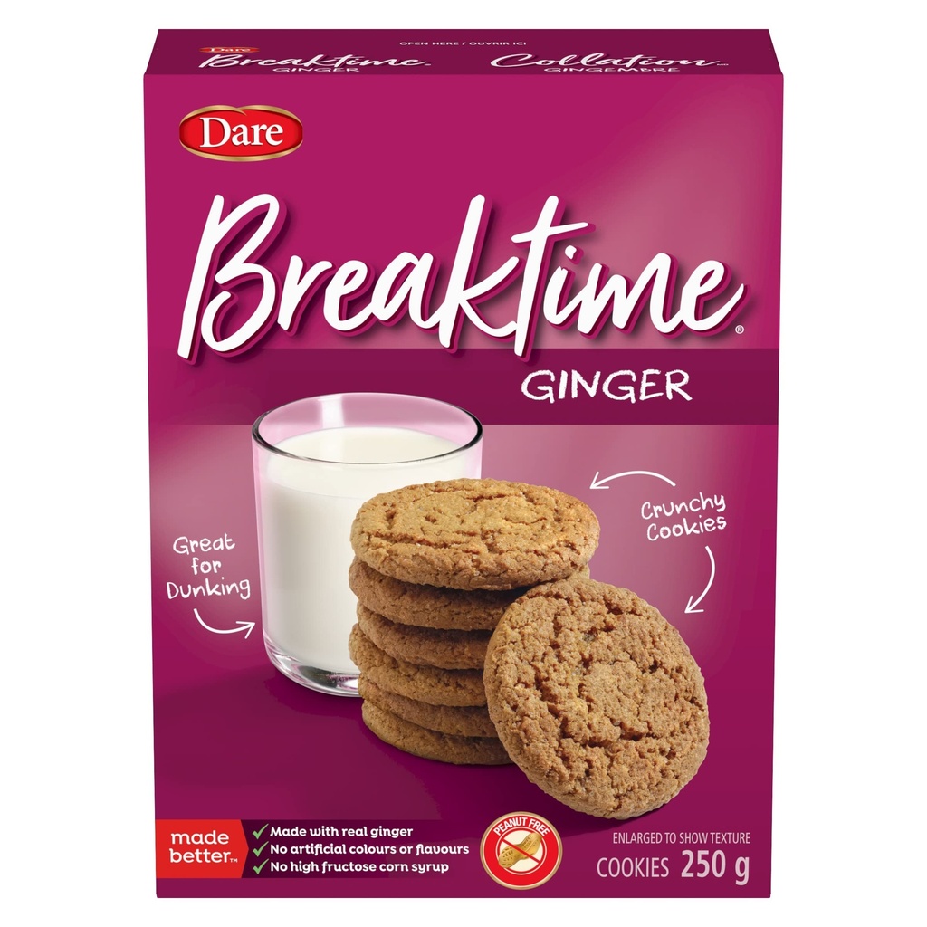 DARE BREAKTIME GINGER COOKIES 250G