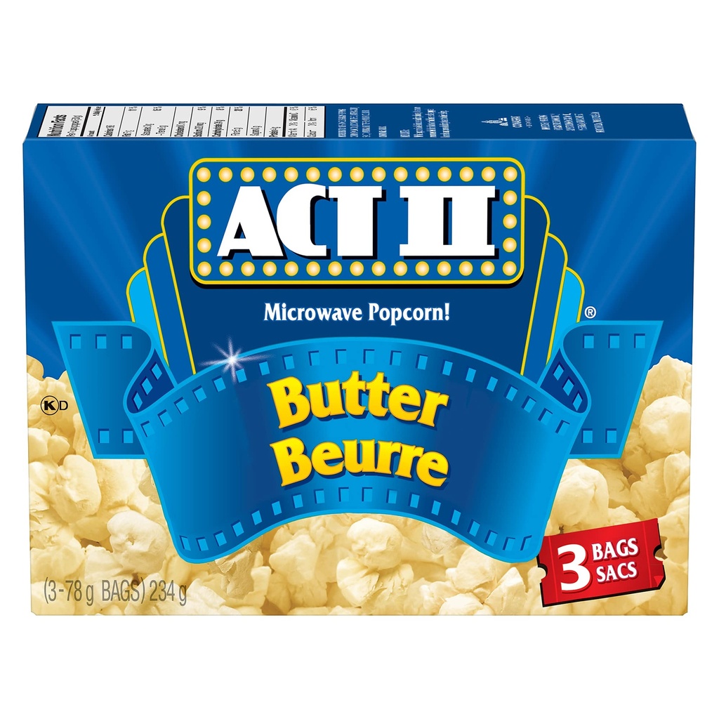 ACT II BUTTER POPCORN 3PK/234g