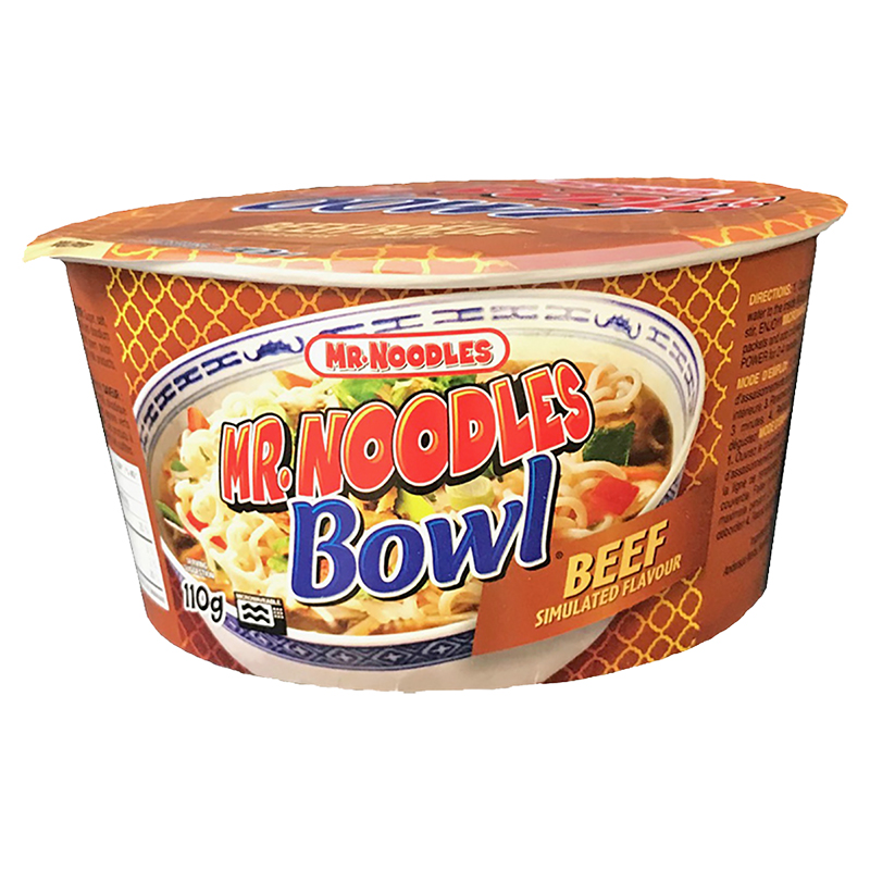 MR NOODLES BIG BOWL BEEF 110G/12CT