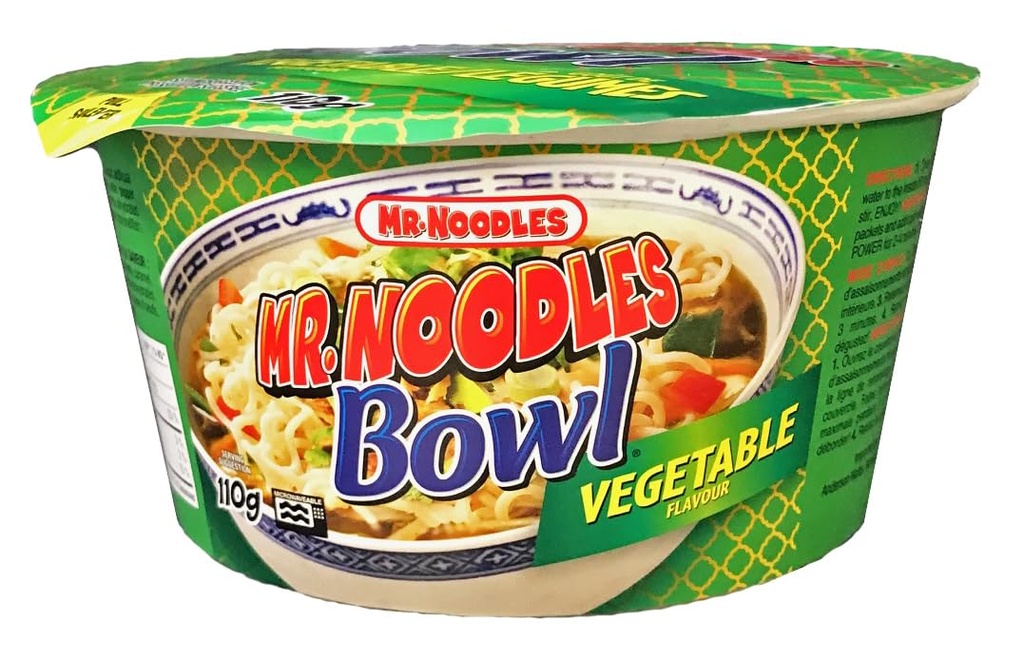 MR NOODLES BIG BOWL VEGETABLES 110G/12CT