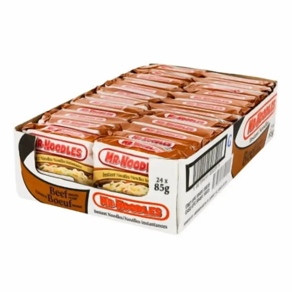 MR NOODLES BEEF SOUP (85G-24PK)