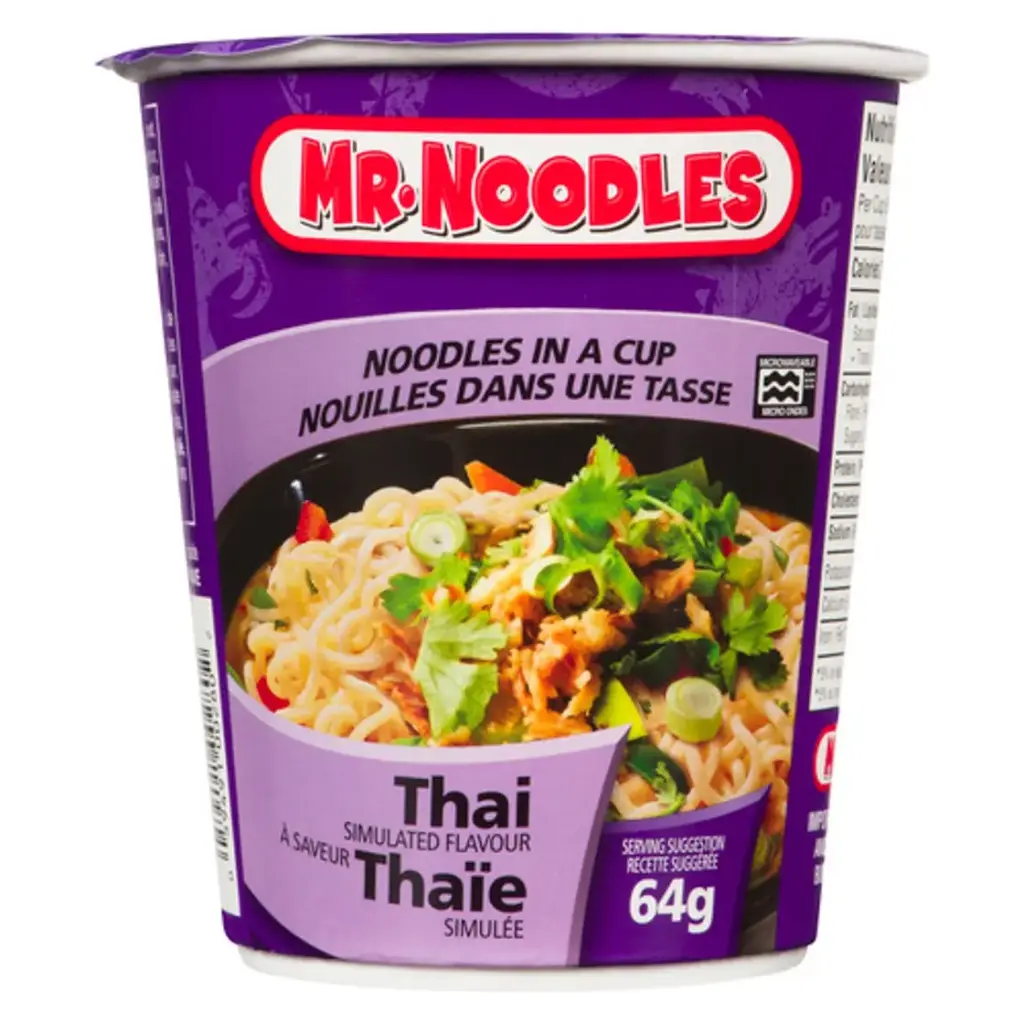 MR NOODLES THAI CUP (64G-12PK)