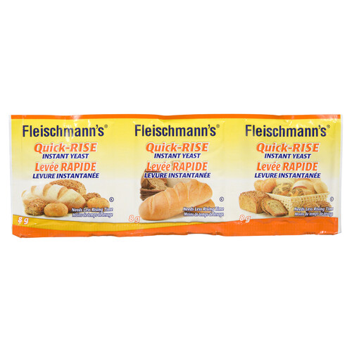 FLEISCHMANN'S QUICK-RISE YEAST 3STRIP