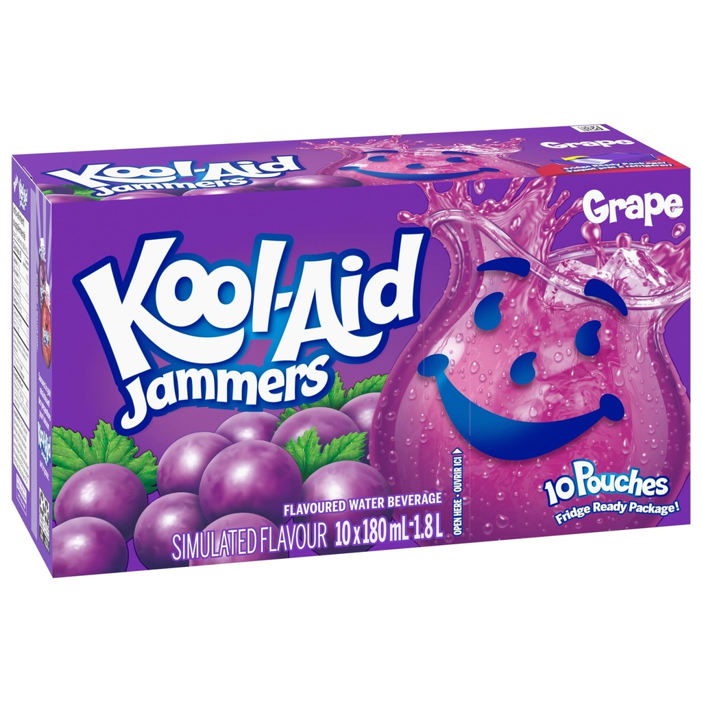 KOOL-AID JAMMERS GRAPE 10POUCHES
