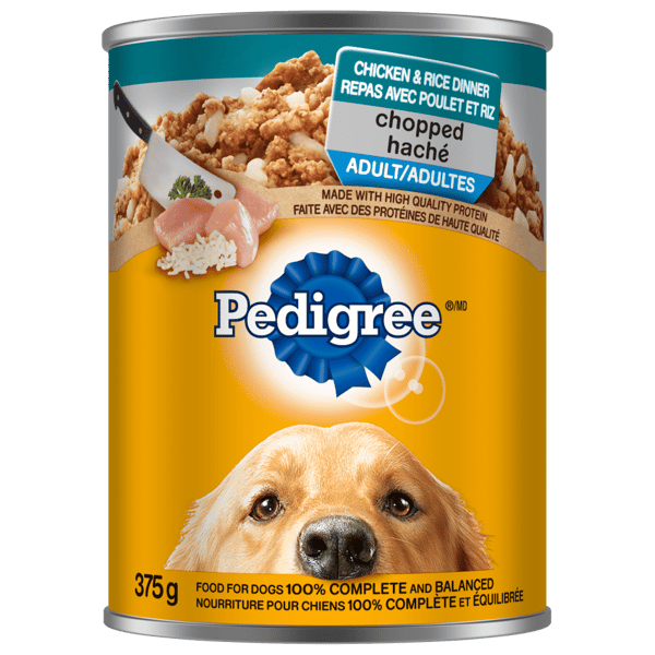 PEDIGREE CHOPPED CHICKEN & RICE 375G