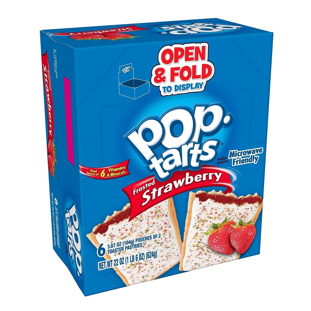 POPTARTS FROSTED STRAWBERRY 576G/ 6CT