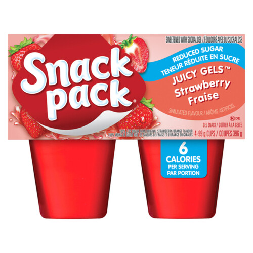 SNACK PACK STRAWBERRY 4CT 99G