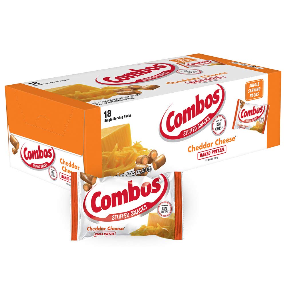 COMBOS CHEDDAR CHEESE PRETZEL 18CT